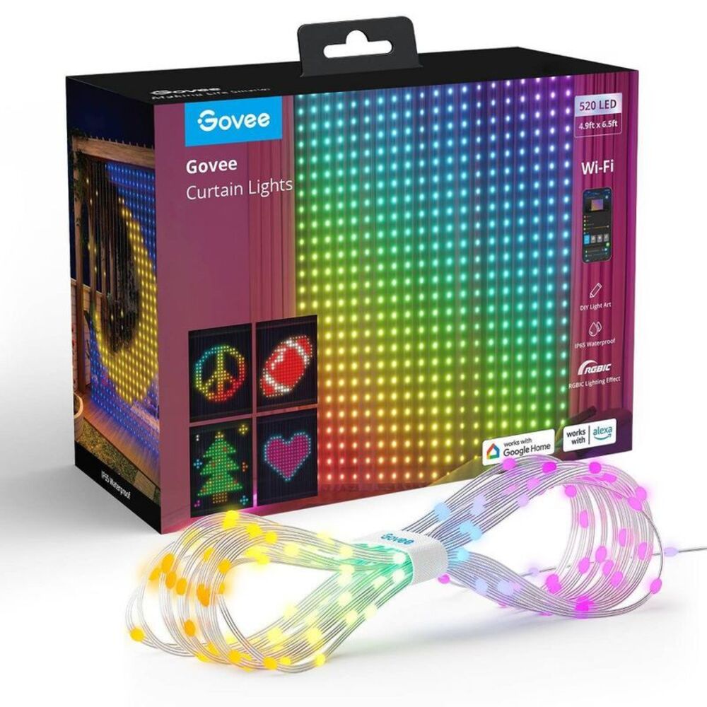 Govee Curtain Light: LED String Lights with 73 Settings, Smart App Control
